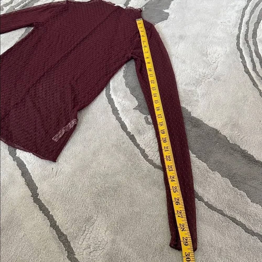 NWOT Free People Intimately Minding My Business Sheer Turtleneck Top